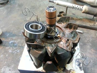 замена подшипников и ремонт ротора генератора